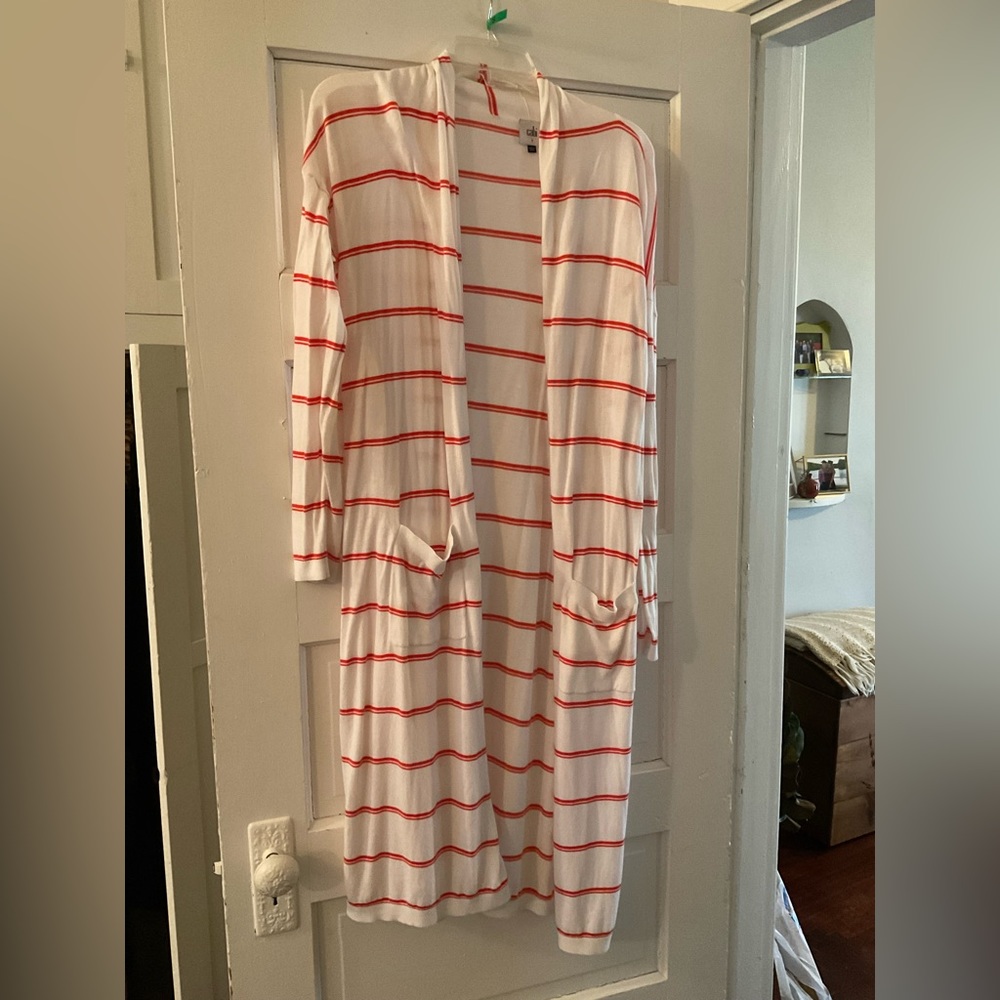 CABI. Lightweight striped cardigan